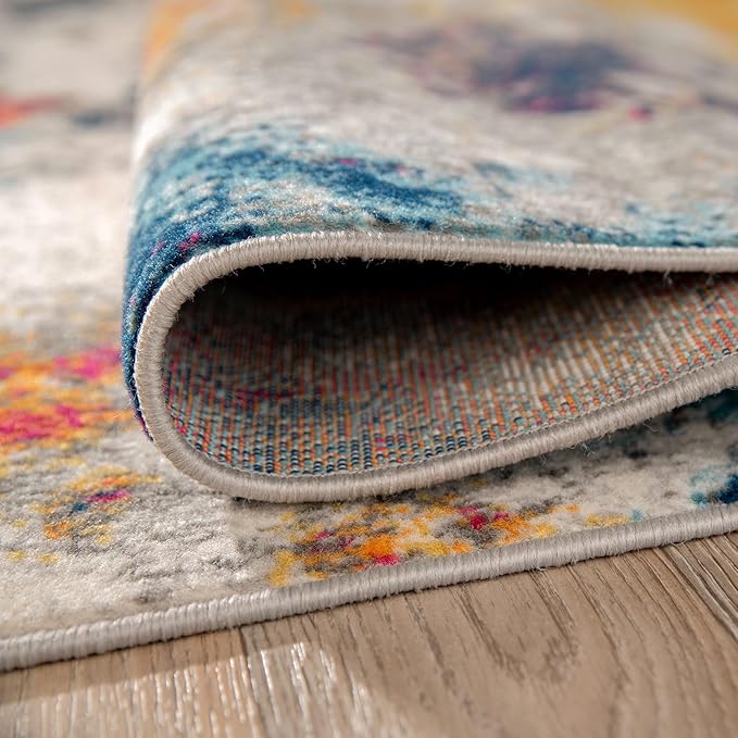 Rugshop Sky Collection Modern Abstract Runner Rug 2' x 10' Multi