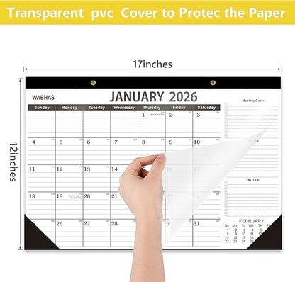 Desk Calendar 2026,2026 Desk Calendar-January 2026 to June 2027,18 Months-12x17 in,2026 Calendar,Calendar 2026 Perfect for Your Home,School or Office.