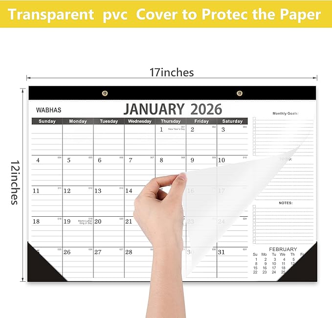 Desk Calendar 2026-Desk calendar 2026-2027,18 Months-January 2026 to June 2027,12x17 in,School Calendar 2026,Office Desk Calendar 2026-2027(2 pack)