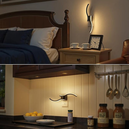 Briignite Night Lights Plug into Wall, Wall Sconce Night Light with Dusk to Dawn Sensor, Dimmable Night Light Plug in, 1W 3000K Soft White for Adults Kids Room Bedroom Bathroom Hallway Kitchen