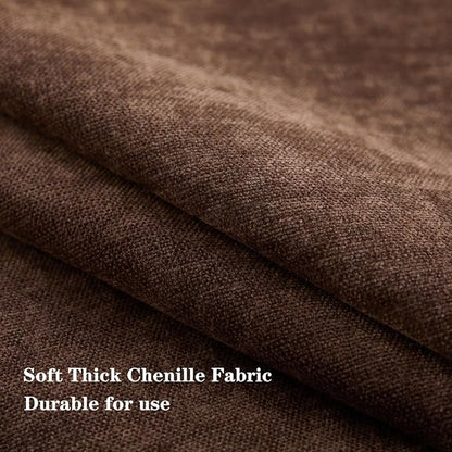 Sunday Praise Dark Brown Throw Pillow Covers 20x20 Inch Set of 2 Soft Cozy Chenille Decorative Square Pillow Cases Farmhouse Accent Solid Cushion Covers for Couch Sofa Chair Bed Home Décor