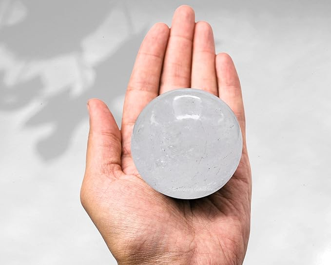 Amazing Gemstone Clear Quartz Crystal Ball with Stand - 2.5 Inches Large Crystal Sphere Meditation Balls for Witchcraft and Decorative Balls