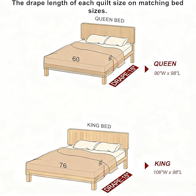 PERHOM King Size Quilt Set, 3 Pieces 100% Cotton King Quilted Bedding with 2 Pillow Shams, Farmhouse Stiped Botanical Pattern, Lightweight Reversible Coverlet Bedspread, Brown/Beige/Gray