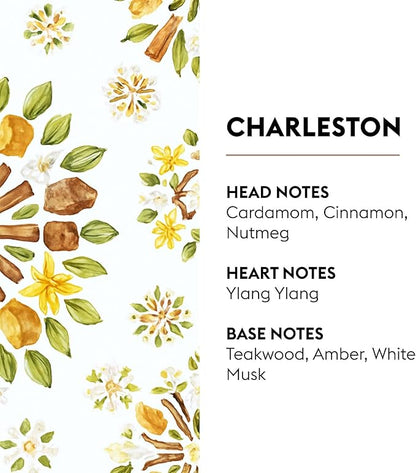 Maison Berger Charleston Fragrance Refill – 1 Liter (33.8 fl oz) Oil for Lampe Berger Diffuser, Air Freshener Elegant Woody-Powdery Scent, 160 Hours Aroma, French Perfumery Excellence