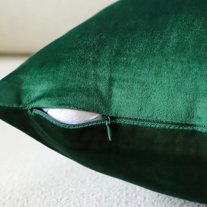 Artscope Luxury Velvet Pillow Covers Super Soft Decorative Square Throw Pillow Covers Case Cushion Covers for Sofa Couch Bedroom Car Decor 26x26 Inch Army Green