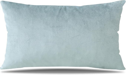 Artscope Luxury Velvet Pillow Covers Super Soft Decorative Rectangle Throw Pillow Covers Case Cushion Covers for Sofa Couch Bedroom Car Decor 16x24 Inch Light Grey
