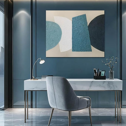 LEVERUP Square Pattern Painting Art Modern Abstract Wall Artwork Colorful Wall Decorations for Dining Room Living Room Kitchen 32×40 Inchs Ready To Hang