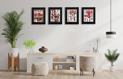 Goldfinch 2 Packs Sports Magazine Frame Displays Magazines Measuring 8.5 x 11.25 or 8.25 x 11 inches with Double Black Core Matting, Deep Frame Moulding, with Installed Hangers