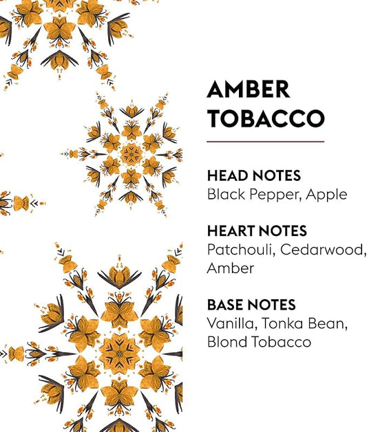 MAISON BERGER Amber Tobacco Lampe Berger Refill, 500 ml (16.9 fl oz), Odor-Neutralizing Home Fragrance Oil Lamps, Black Pepper, Apple, Patchouli, Cedarwood, Amber, Made in France
