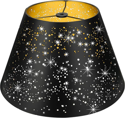 Medium Lamp Shade, ALUCSET Barrel Metal Etching Process Lampshade for Table Lamp and Floor Light, 7x13x7.8 inch, Spider