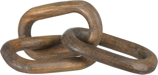 Creative Co-op Reclaimed Wood 3 Links Chain, Natural (DF3485)