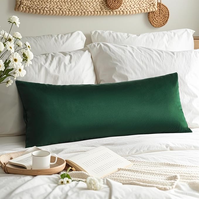 Artscope Luxury Velvet Lumbar Pillow Cover Super Soft Decorative Rectangle Throw Pillow Covers Case Cushion Covers for Sofa Couch Bedroom Car Decor 14x36 Inch Army Green