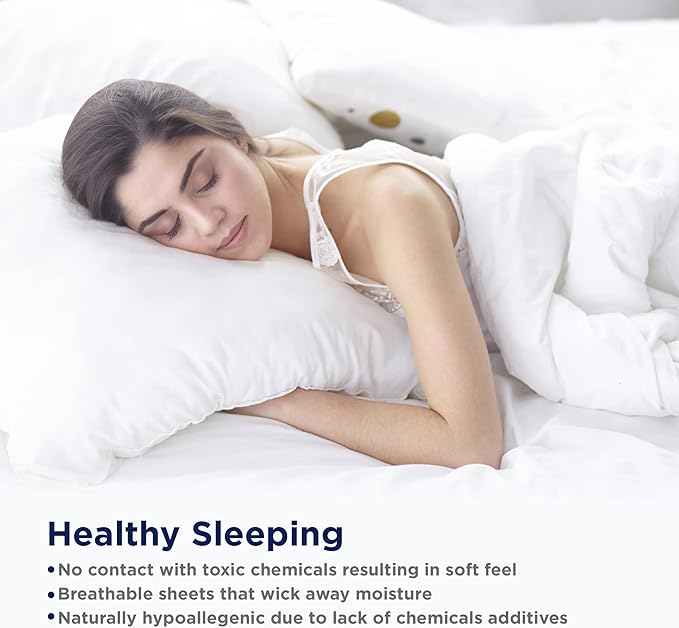 100% Egyptian Cotton Sheets Queen Size - Naturally Cooling & Breathable 4 Piece Silky Sateen Weave Queen Sheet Set, Ultra-Soft & Durable Hotel Luxury Sheets with 15" Snug Fit Deep Pockets - Sepia Rose