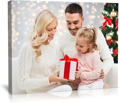 TreeDeal Custom Canvas Prints with Your Photos, Framed 14” x 11” Personalized Pictures Print, Customized Photo to Canvas Wall Art Ideal for Home Decor Gift Wrapping Pets Family Baby Wedding