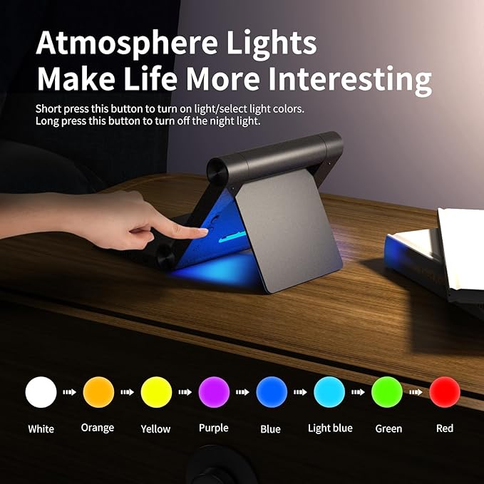 Alarm Clock with Wireless Charging for bedrooms, Heavy Sleepers, Travel, Teens, Digital Smart Desk Clock, Dual Alarms, 4 Level Brightness, Foldable Design,Build-in Battery