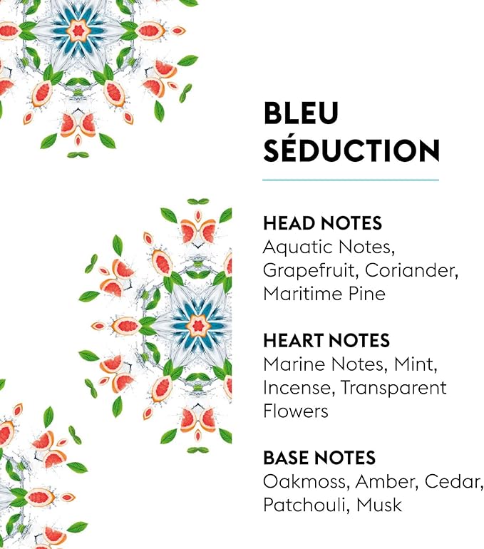 Maison Berger Bleu Seduction Lampe Berger Refill, 500 ml (16.9 fl oz), Odor-Neutralizing Home Fragrance Oil for Maison Berger Lamps, Aquatic Notes, Grapefruit, Coriander, Maritime Pine, Made in France