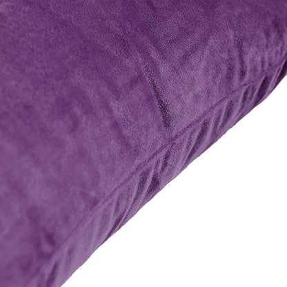 FY FIBER HOUSE Pack of 2 Velvet Throw Pillow Covers Decorative Square Pillowcase Soft Solid Cushion Case for Sofa/Couch Use, 18 x 18 Inch Purple