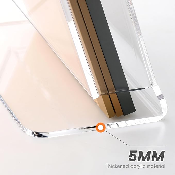 Acrylic Brochure Holder 8.5X11Inch, Clear Flyer Stand Display, Magazine Pamphlet, Booklet Holder for Desk(1 Pack) Used For Office Exhibitions Café Hotel Lobby Library...
