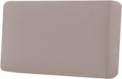 H.VERSAILTEX Super Stretch Individual Seat Cushion Covers Sofa Covers Couch Cushion Covers Slipcover Sets Thick Jacquard Textured Twill Fabric (1 Piece Loveseat Cushion Cover, Sand)