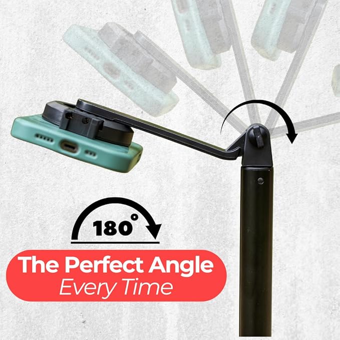 Magnetic Tripod & Selfie Stick with Bluetooth Remote | Foldable Travel Stand for iPhone 12/13/14/15 | 180° Adjustable Head, Locking Legs, Phone Clip Included