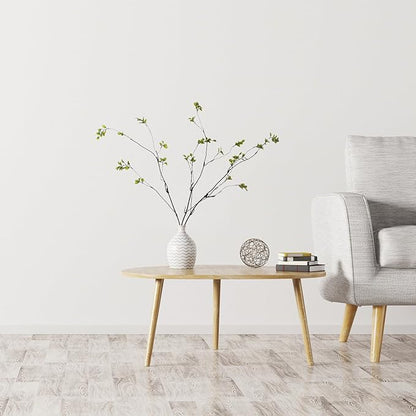 3pcs Artificial Ficus Branches Greenery for Vase, Faux Silky Eucalyptus Stems, Tree Twig for Home, Office, Banquet Decor (A-Green)