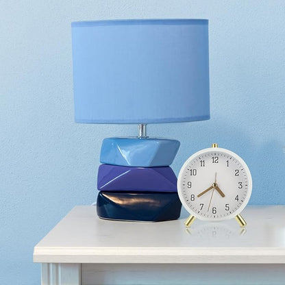Luxshiny Silent Small Digital Alarm Clock for Bedroom Desk Round Compact Desktop Clock Decoration No-Ticking Mute Movement White Minimalist Design for Home Office Use