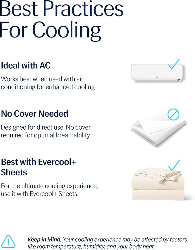 REST® Evercool® Cooling Comforter, Twin/Twin XL, Blanket for Hot Sleepers, All Season Bedding to Keep Cool for Night Sweats, Breathable Lightweight Blanket, 68"x90" Inches, Snow Ivory