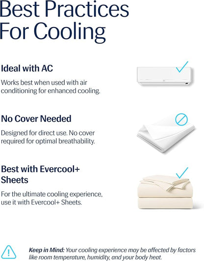 REST® Evercool® Cooling Comforter, Twin/Twin XL, Blanket for Hot Sleepers, All Season Bedding to Keep Cool for Night Sweats, Breathable Lightweight Blanket, 68"x90" Inches, Snow Ivory