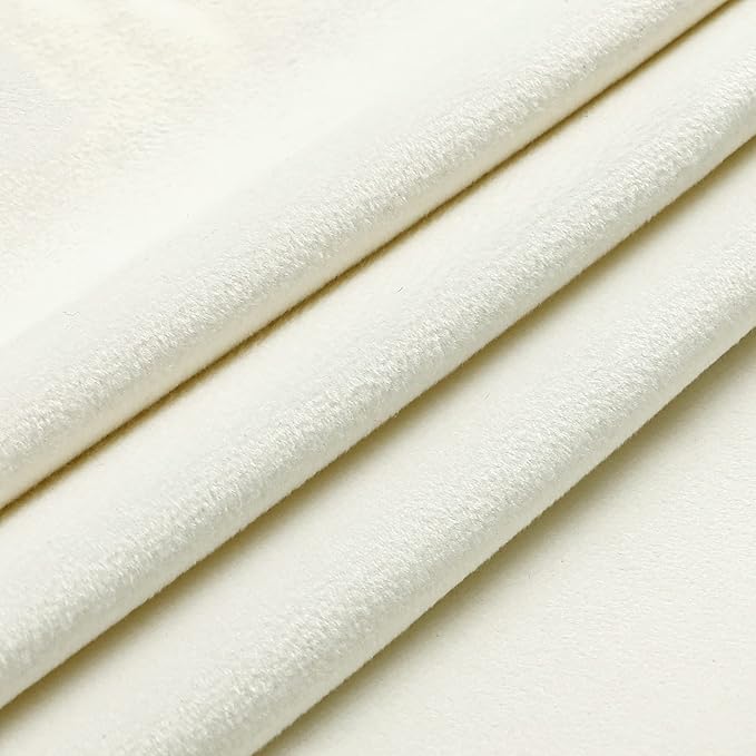 NiNi ALL Decorative Throw Pillow Covers Velvet Soft for Couch Sofa Bedroom Living Roomg Outdoor Pack of 2 20x20 Inch Cream White