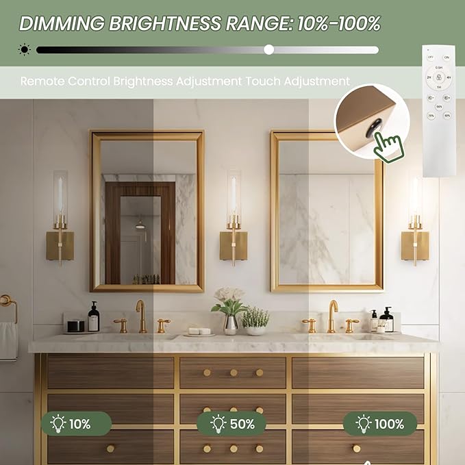 Wireless Sconces,Battery Operated Wall Sconce 15000mAh 3000K Infinitely Dimmable with Remote Control Endurance 200 Hours Fast Charging,Wall Sconce for Bedroom Living Room Hallway