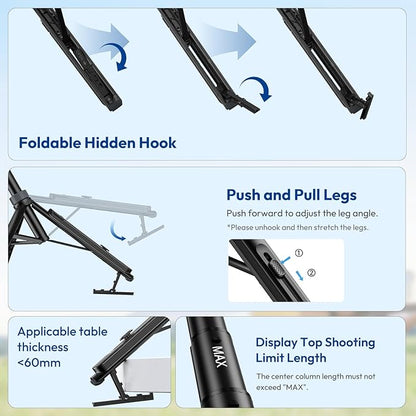 ULANZI TT88 Magnetic Tripod for iPhone 17, 57" Extendable Selfie Stick w Remote, 2-in-1 Phone Clip & Dual Cold Shoe Mounts-Lightweight Phone Tripod Stand for Vlogging, Travel, Video Recording, Black