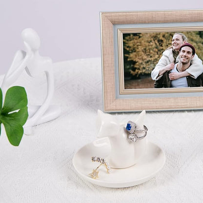 Fox Gifts Fox Ring Dish Jewelry Holder Ring Stand, Funny Gifts for Women Friend Mom Grandma Nana Aunt Birthday Mother's Day Christmas Valentines Gift, Fox Decor