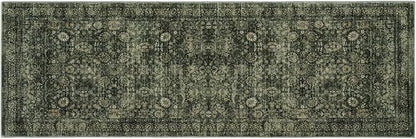 Morebes 2x6 Vintage Washable Dark Green Kitchen Runner Rug Non Slip, Boho Runners for Hallways, Non Shedding Soft Indoor Floor Throw Carpet for Laundry Living Room Bathroom Bedroom