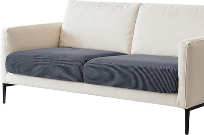 Hokway 2 Piece Individual Couch Cushion Slipcovers Stretch Reversible Cushion Protector Slipcovers Sofa Cushion Protector Covers(Grey,Small-2PC)