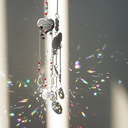 H&D HYALINE & DORA Garden Suncatchers Heart Shaped Crystal Suncatchers for Window Rainbow Maker Hanging Ornament Gift