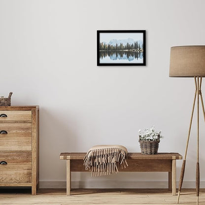 Americanflat 12x17 Picture Frame with Polished Plexiglass - Black Picture Frame - Wide Photo Frames Made of Engineered Wood for Vertical or Horizontal Wall Display - Epic Collection - Black