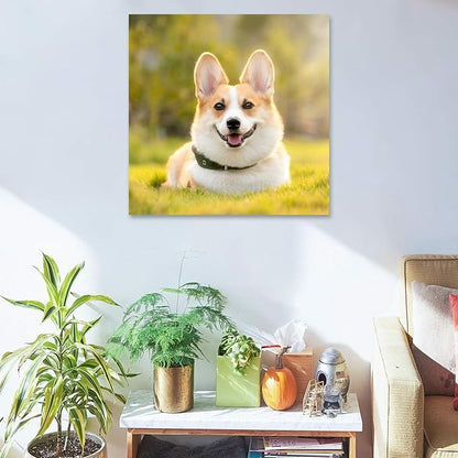 Personalized Photo to Canvas Print - Canvas Prints With Your Photos on Custom Wall Art for Bedroom, Living Room, Wedding Baby Pet Family Picture Framed Wall Art (8" W x 8" H)