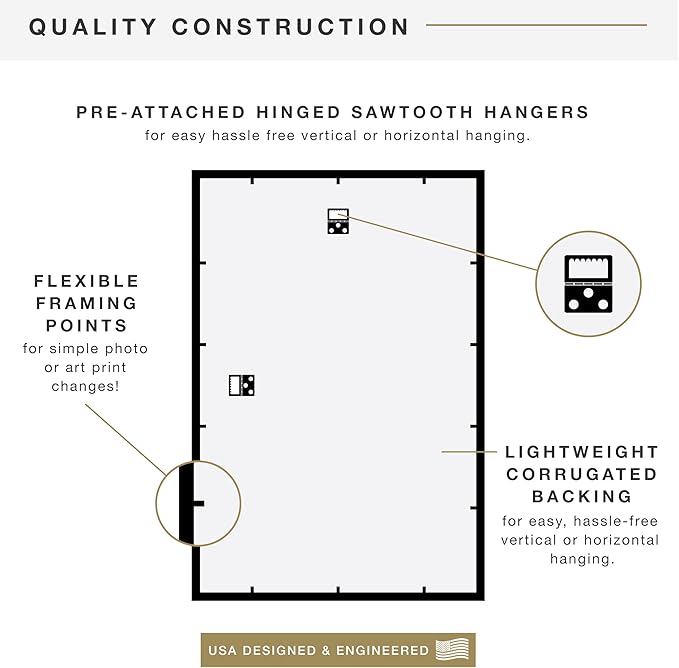 MCS Trendsetter 16x24 Poster Frame Black High-Gloss, Vertical & Horizontal Wall Hanging Large Picture Frame for Photos, Posters & Art Prints (1-Pack)
