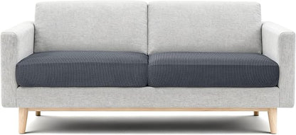 CHUN YI 2 Piece Couch Cushion Covers for Sofa Seat Slipcovers Suitable with Spandex Jacquard Washable Fabric (2 Piece Sofa Cushion Covers, Grey)