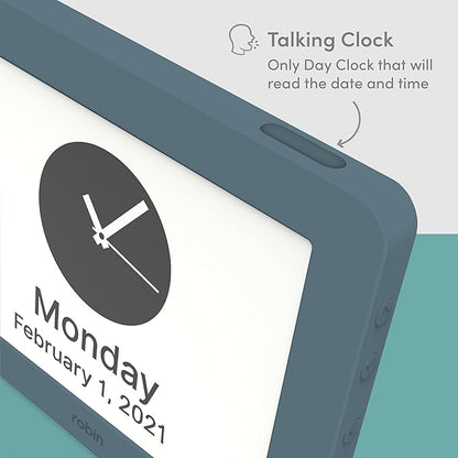 Robin Clock 2024 with Day and Date for Elderly, Clocks for Seniors, Dementia Clock, Digital Calendar Clock Elderly, Bedside Clocks Seniors, Alzheimers Products, Dementia Clocks Extra Large, Winter Day