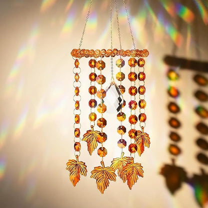 Suncalla 3 Pcs Crystal Suncatchers for Window Sun Catchers Hanging Wind Chime with Chain Rainbow Indoor Outdoor Decor Plant Lover Gift