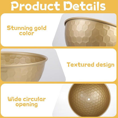 4 Pcs Gold Vases for Wedding Centerpieces, 5.9'' W x 7.3''H Gold Compote Bowl Vase Vintage Decorative Metal Vase Wedding Table Centerpieces Golds Flower Vases for Party Anniversary Reception Dinner