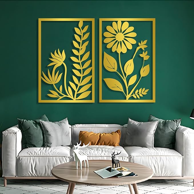 Hotuijxca Black Abstract Flower Metal Wall Art, Metal Floral Minimalist Line Art, Flowers Line Wall Art for Livingroom, Bedroom (Black, 19"x26"/47x62cm, metal wall art)