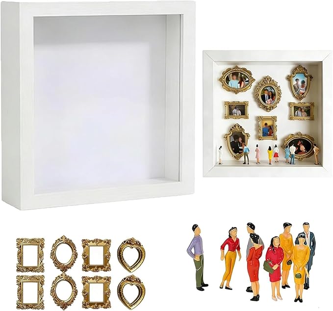 DIY Mini Museum Silhouette Box Unique Memory Keepsake for Home Decor 2026 New Mini Museum Display (White)