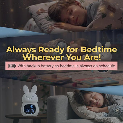 Bumble & Bright App-Controlled Kids Sleep Trainer – Color-Changing Night Light Alarm Clock with Sounds, OK-to-Wake Toddler Clock, USB-C Corded with Backup Battery, Gift for Boys & Girls