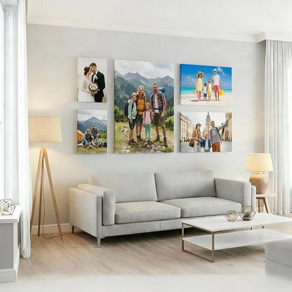 Custom Canvas Prints with Your Photos, Frameless Wall Art Canvas, Personalized Photo Print for Home Decor, Family & Pet Pictures, Gifts for Birthday & Anniversary, Made in USA (28"L x 22"W)