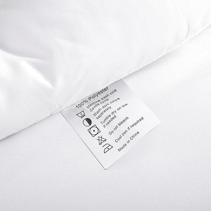 ROSGONIA Oversized King Comforter 128x120, 3pcs Super King Plus (1 White Comforter & 2 Pillowcases) Lightweight Oversized Bedding Set Blanket