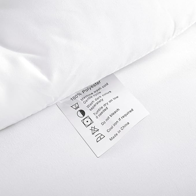 ROSGONIA California King Comforter Set White, 3pcs (1 Boho Cal King Comforter & 2 Pillowcases), All Season Hotel Bedding Bedspread Blanket Quilt