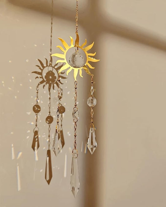 Crystal Suncatcher Prism for Window Hanging Celestial Sun Catchers Rainbow Maker Indoor Sparkling