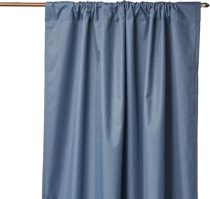 ECLIPSE Kendall Modern Blackout Thermal Rod Pocket Window Curtain for Bedroom or Living Room (1 Panel), 42" x 84", Slate